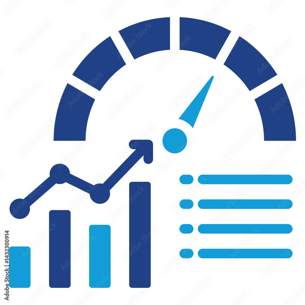 Poster performance metrics dual tone icon