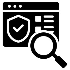 Quality Assurance Testing Solid Black Icon