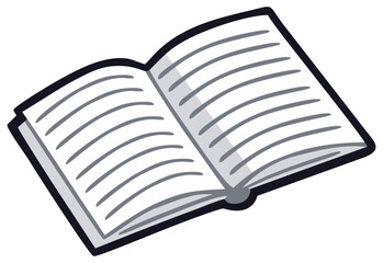 Open book. Editable color vector