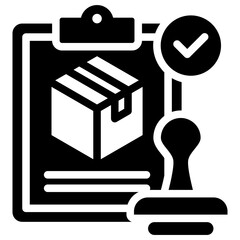 Product Validation Solid Black Icon