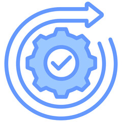 Process Optimization Lineal Blue Icon