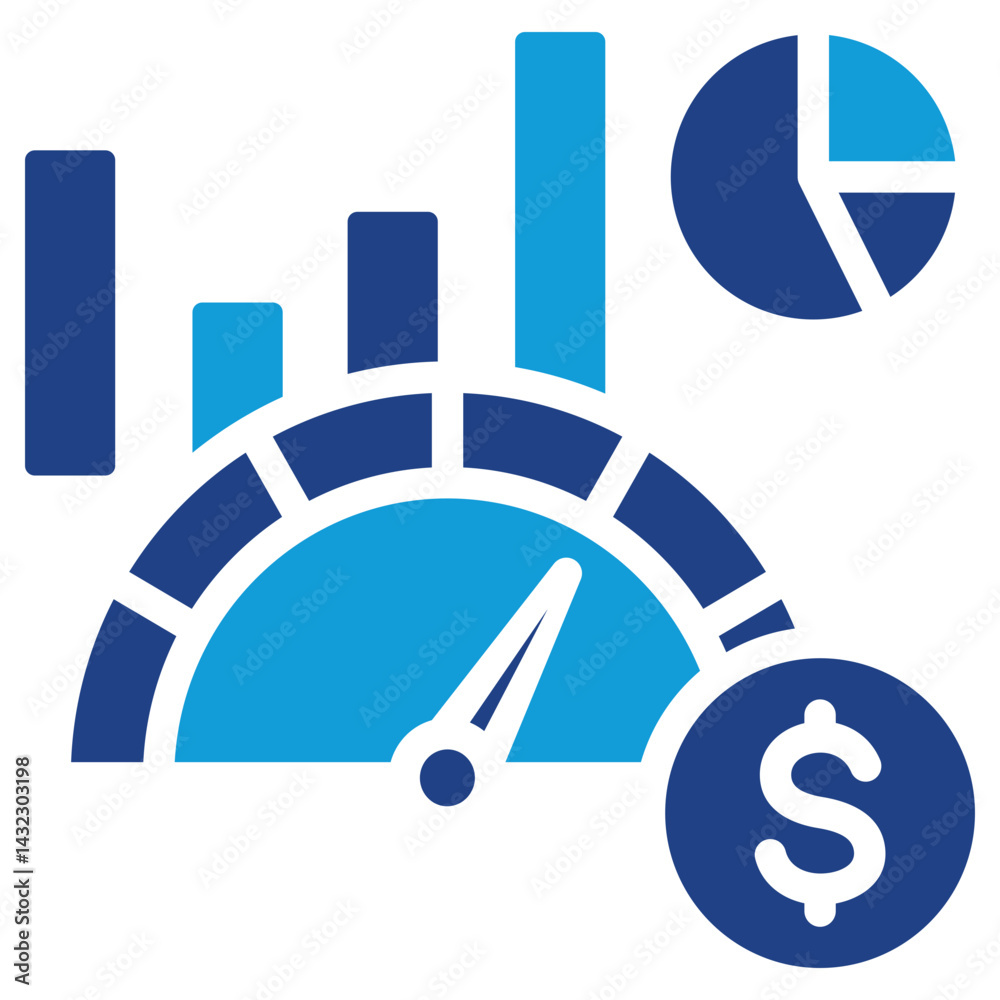 Poster performance metrics dual tone icon
