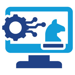 Fototapeta premium Digital Transformation Strategy Dual Tone Icon