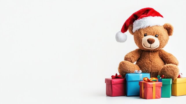 Teddy bear with Christmas presents (1)