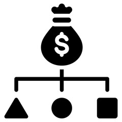 Diversification Solid Black Icon