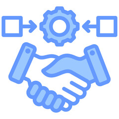 Merger Acquisition Strategy  Lineal Blue Icon