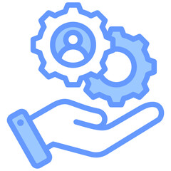 Service Strategy Lineal Blue Icon