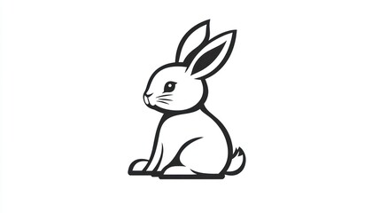 Fototapeta premium Cute cartoon rabbit illustration