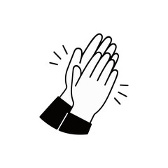 Clapping Hands Applause Illustration – Positive Feedback Concept