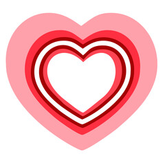 Neon red love heart icon. Editable color vector