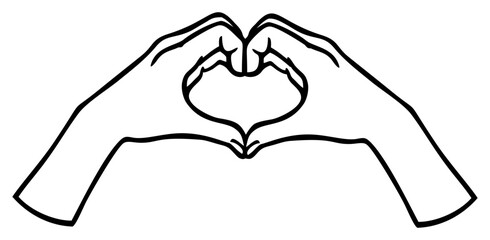 Love Hand. Editable color vector