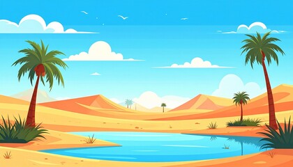 Fototapeta premium tropical beach with palm trees and sun