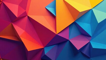 Obraz premium Geometric abstract shapes, colorful & vibrant, perfectly tiled , trend, simple, line