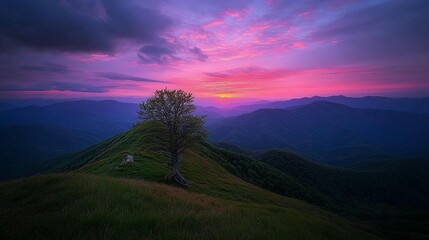 Fototapeta premium Abstract seascape sunset dreamy blurred pink purple blue colors background