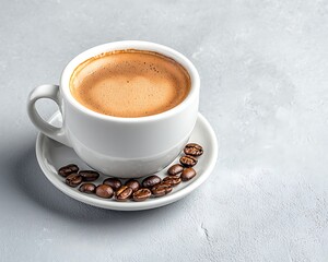 Fototapeta premium Espresso Coffee on Gray Stone