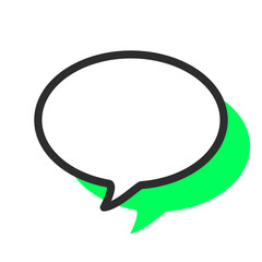 吹き出しの単品アイコンイラスト