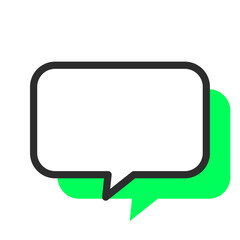 吹き出しの単品アイコンイラスト