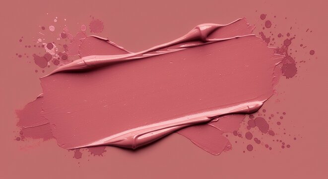 Immerse yourself rich texture pink lipstick lip gloss presented luxurious cosmetic ideal makeup beauty cosmetics products high end brands creating holiday flat lay backdrop abstract wall art