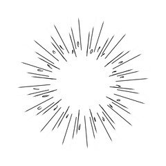 Fototapeta premium Comics background. Abstract lines backdrop. Shading sun rays. Design frames for title book. Texture explosive polka. Beam action. Pat