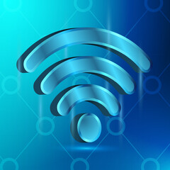 Wi-fi ícone 3d
