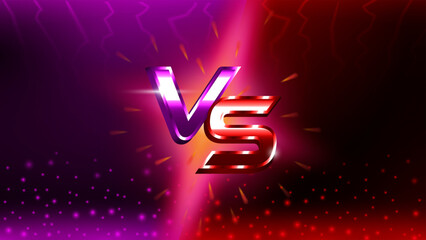 Fundo de tela de VS para jogo de luta