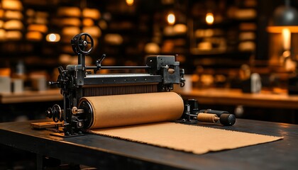 Fototapeta premium Vintage Printing Press Display