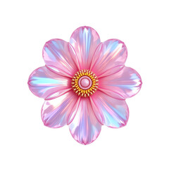 Fototapeta premium Colorful flower design, white isolated background