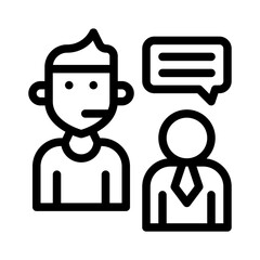 Obraz premium team support line icon