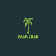 palm tree for tropical logo vector