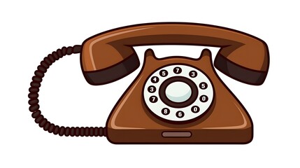 Flat Rounded Phone Number Vector Icon for Professional Use in Designs