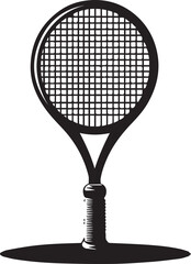 tennis racket logo silhouette vector, Tennis racket ball icon vector simple pictogram clipart
