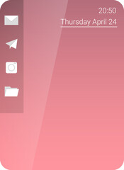 Obraz premium Minimalist Mobile Dashboard UI with Sidebar Icons