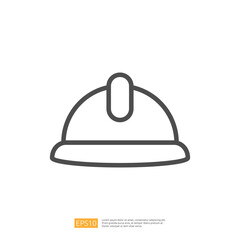 Minimalist Hard Hat Icon Representing Home Renovation and Construction Safety Gear for Workers and Projects