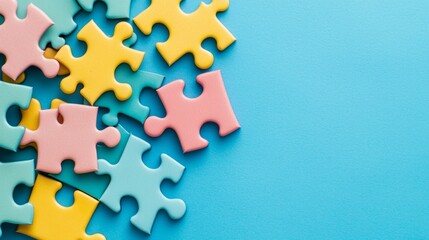 Obraz premium Puzzle Pieces: A Representation of Problem-Solving