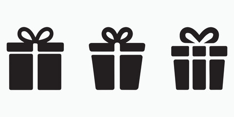 gift box icon set.