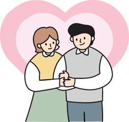 부부의날 사랑과 감사 일러스트