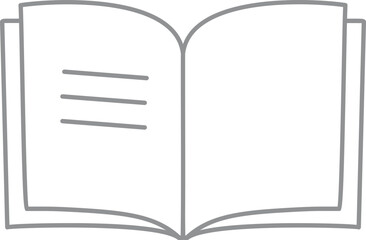 펼쳐진 책 라인드로잉