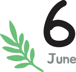 6월 숫자 타이틀