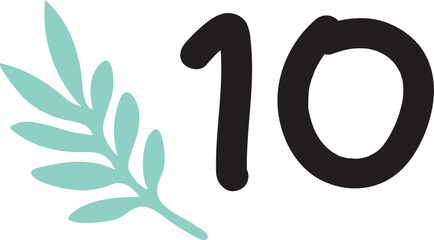 10월 숫자 타이틀