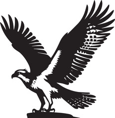 Obraz premium eagle on a white background vector, eagle logo silhouette vector