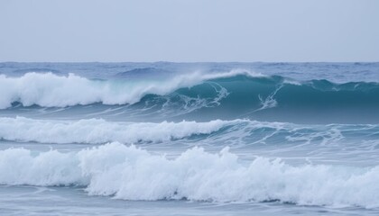 Fototapeta premium Powerful ocean waves crashing (5)