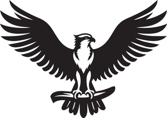 Fototapeta premium eagle on a white background vector, eagle logo silhouette vector