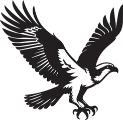 Obraz premium eagle on a white background vector, eagle logo silhouette vector