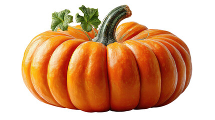 Obraz premium Vibrant Autumn Harvest Pumpkin: A perfectly ripe pumpkin, bursting with the warm hues of autumn, rests serenely. Captured in stunning detail, showcasing its iconic form.