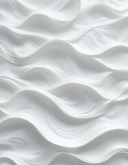 Fototapeta premium Abstract White Wave Pattern Seamless Texture Background