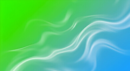 Fototapeta premium Abstract Wavy Background With Green And Blue Gradient Color Combination