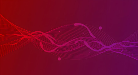 Fluid Lines With Subtle Gradient In Maroon Red and Magenta Background