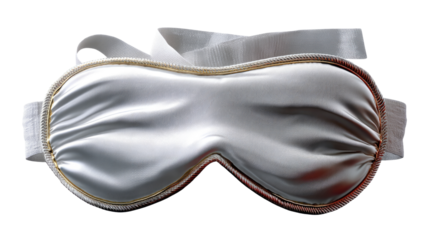 Serene Sleep Mask: A luxurious sleep mask, designed for optimal comfort and relaxation, rests delicately. This image encapsulates the essence of tranquility, perfect for promoting restful slumber.