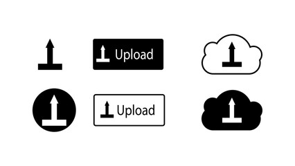upload icon set, Files download and upload icons symbol in line and flat style. Download and upload icon buttons set