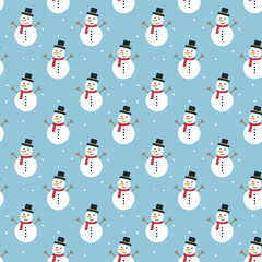 Snowman pattern background